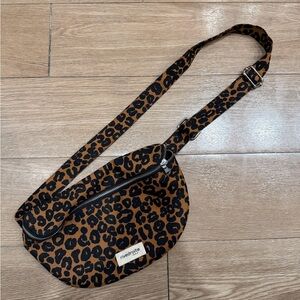 Rivedroite Paris Leopard Print Crossbody Bag